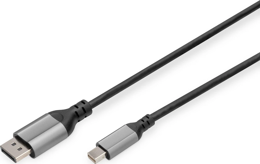 „Digitus“ | 8K „DisplayPort“ adapterio laidas, „Mini DP“ į „DP“, 2 m | DB-340106-020-S | „DisplayPort“ į „DisplayPort“