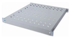DIGITUS 19" Cabinet shelf, 1U, 350-500mm, color juodas (RAL 9005), DN-97645