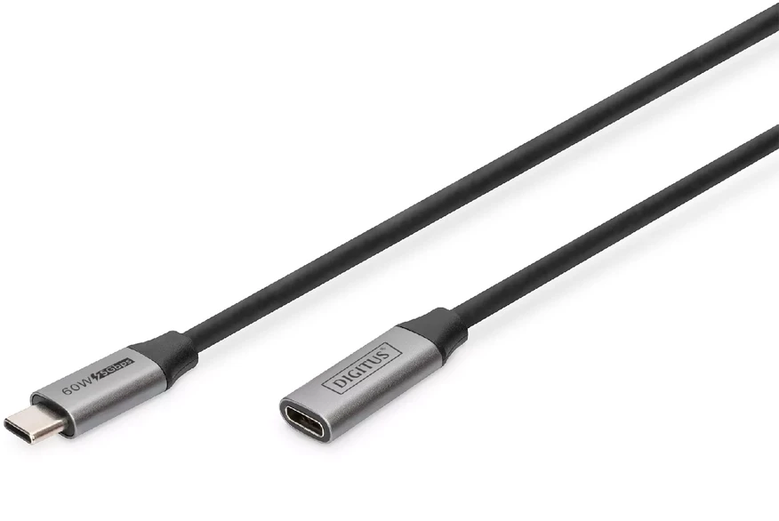 Digitus | USB-C/M to USB-C/F Extension Cable | DB-300230-010-S | USB-C to USB-C USB-C jack