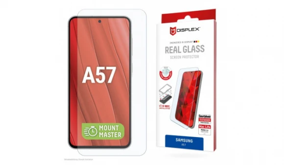 „Samsung Galaxy A57 Premium“ ekrano stiklas MM, pagamintas iš „Displex“ skaidraus stiklo