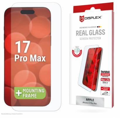 Apple iPhone 17 Pro Max tikro ekrano stiklas MM, pagamintas Displex, skaidrus