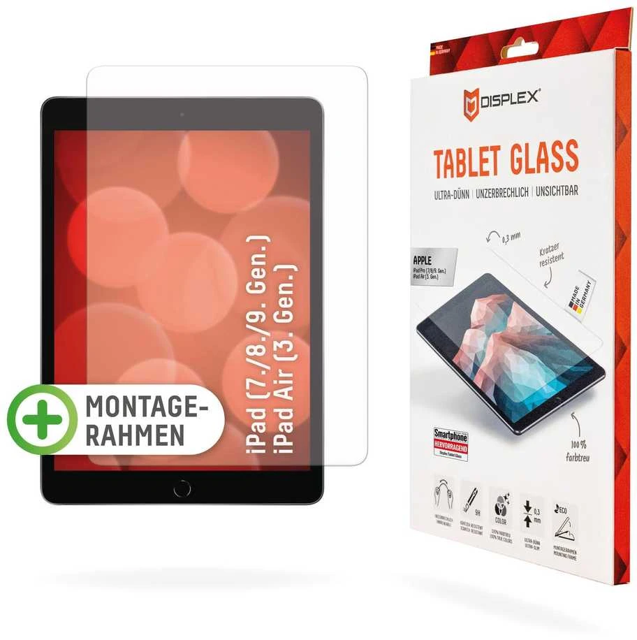 Apple iPad 10,2"(7/8/9 gen)/10,5"Air (3gen) Planšetė Glass By Displex Transparent