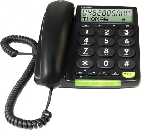 Doro PhoneEasy 312cs telefonas su dideliu mygtuku, juodas