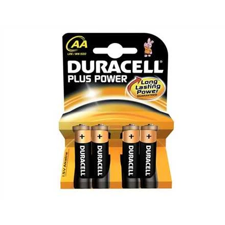 "Duracell Plus Power Lr06" baterijų pakuotė X 4 vienetai