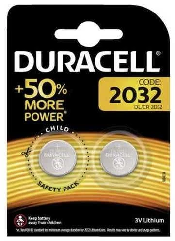 Ličio akumuliatorius Duracell DL2032 3V - CR2032, ECR2032 2B