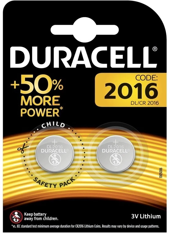 Baterija ličio Duracell DL2016, CR2016, 6016, E-CR2016, SB-T11 3V 2B