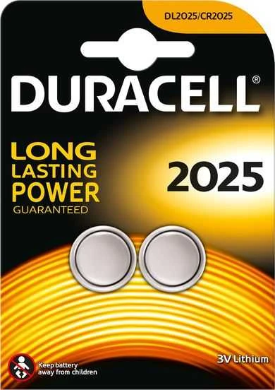 Duracell CR2025 3V baterijos pakuotėje