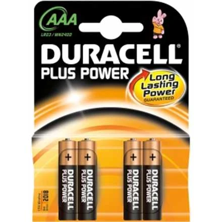 Baterija - Duracell AAA Plus Alkaline 1.5V 4-vnt.
