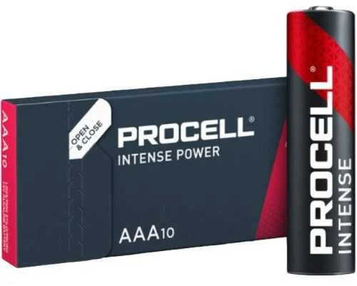 Procell Intense Power AAA 10 vnt. pakuotė ir baterija