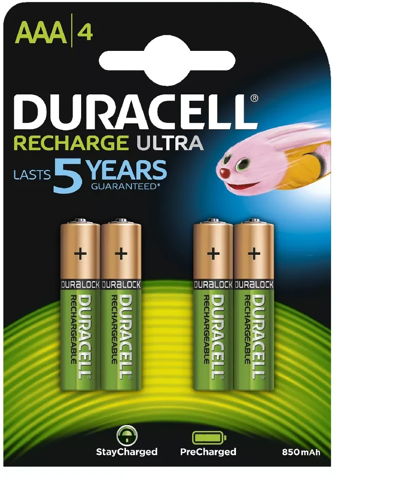 Duracell Rechargeable 800mAh HR03 AAA (LR03) 4-pack