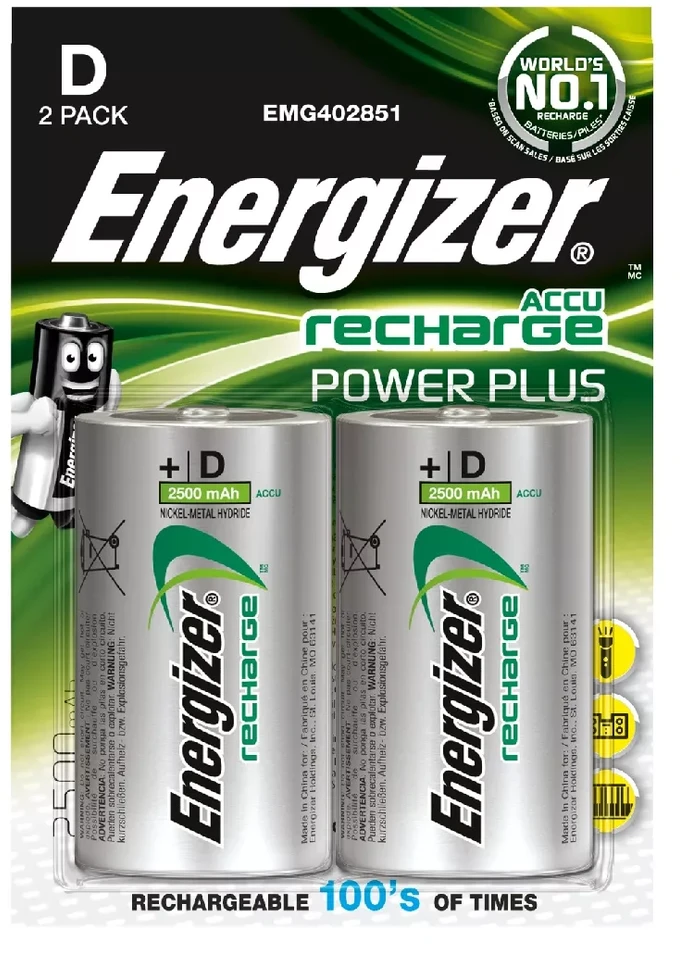 AKUMULIATORIUS BAT-HR20/AKU-2500*P2 1.2 V HR20 / D ENERGIZER