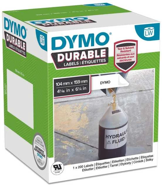 Dymo DYMO Etiketten Kunststoff baltas