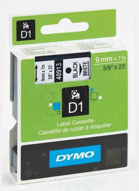 Juostelė DYMO D1 9mm x 7m, juoda ant balto / S0720680 40913