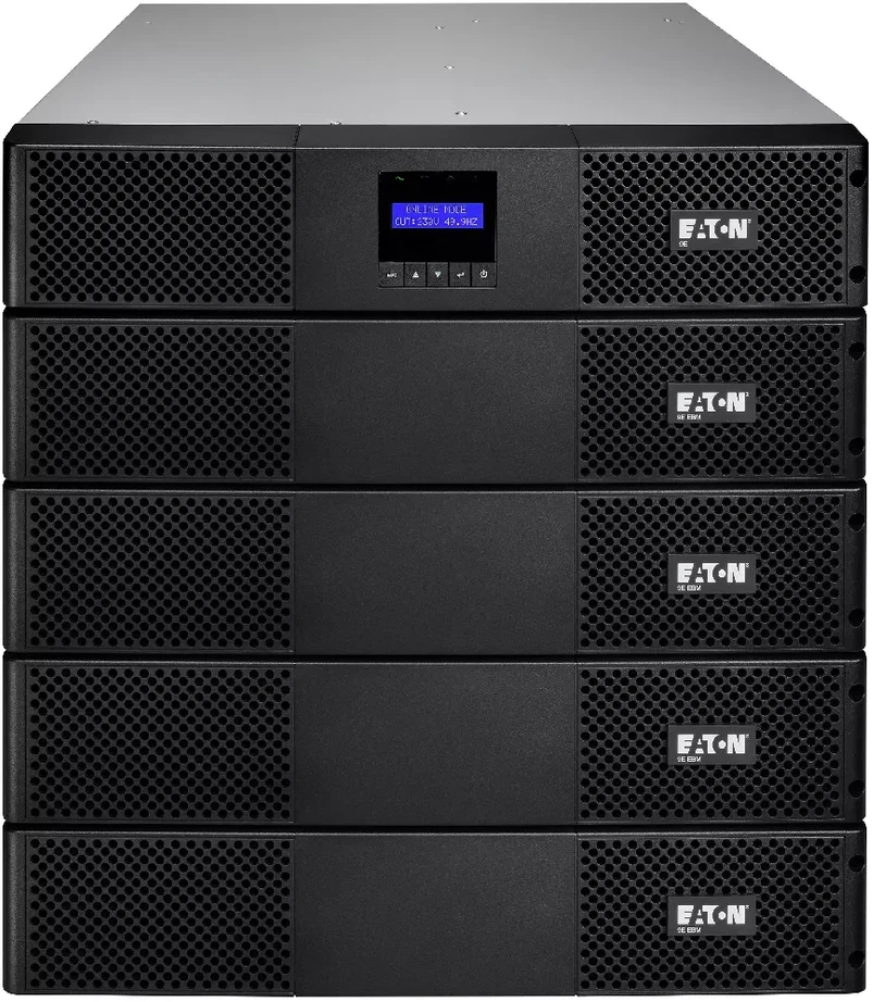 EATON 9E UPS Rack kintamosios srovės 200/220/230/240 V 1800 W 2000 VA vienfazis 6 x švino-rūgšties akumuliatorius 7 Ah RS-232 USB oc 6 2U 19 juodas