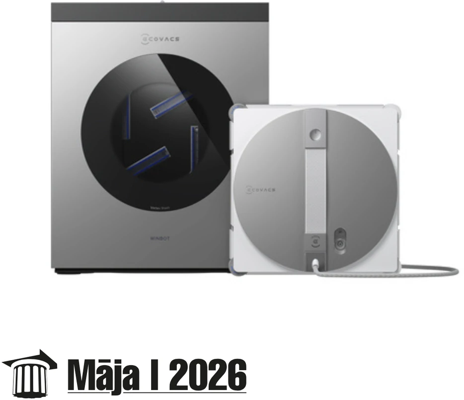 Langų valymo robotas Ecovacs WINBOT W3 OMNI, Baltas/sidabrinis
