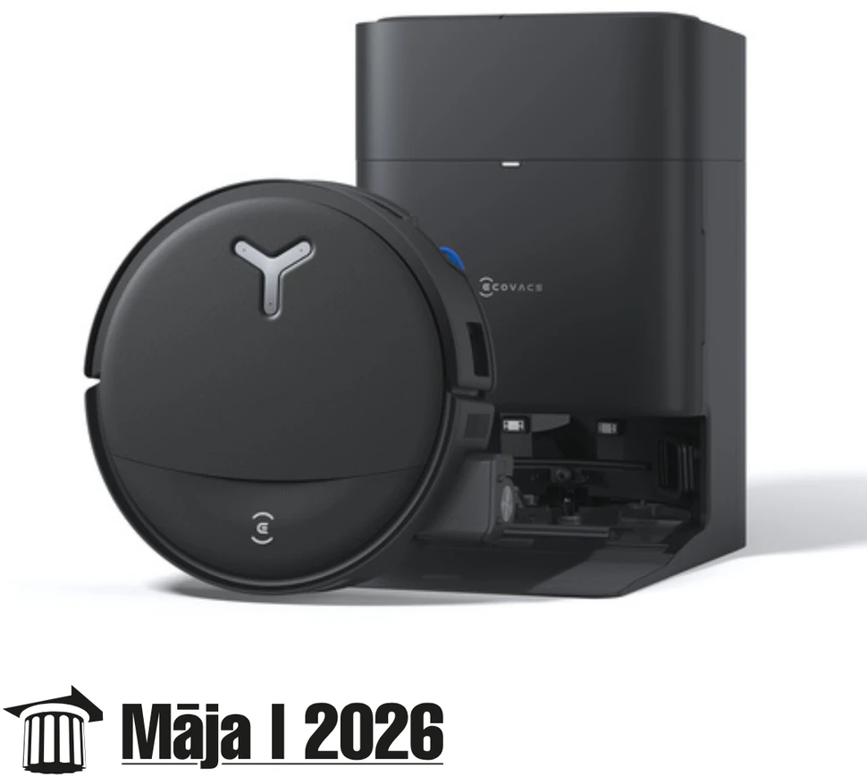 Plaunantis dulkių siurblys robotas Ecovacs DEEBOT T80S OMNI, juodos spalvos
