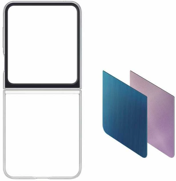 ZF731CTE FlipSuit dėklas, skirtas Samsung Galaxy Flip 5, skaidrus (permatomas)