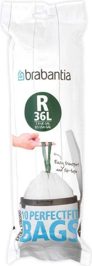 Brabantia PerfectFit Bin Liner Type R, 36 L, 10 maišelių