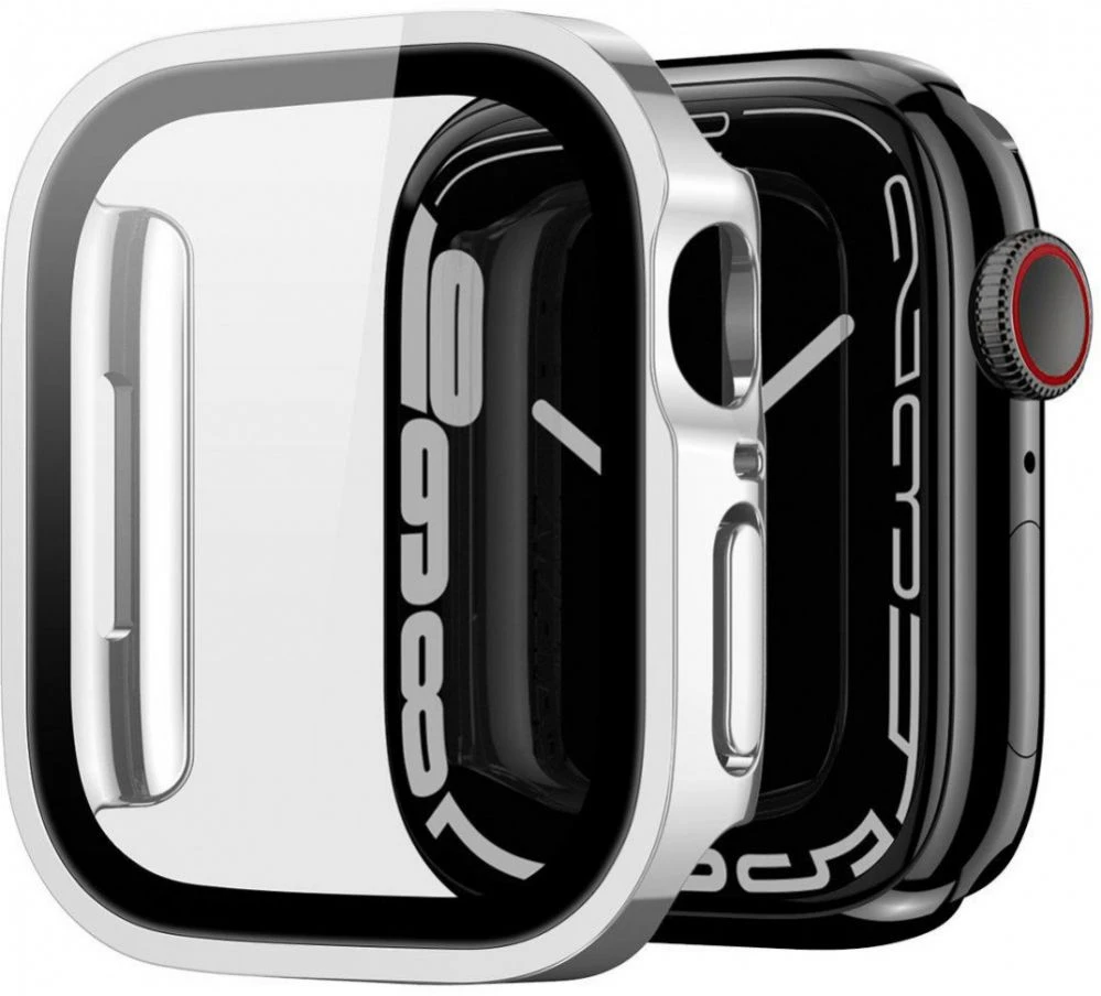 LCD apsauginis stikliukas/dėklas Dux Ducis Hamo Apple Watch 41mm sidabrinis