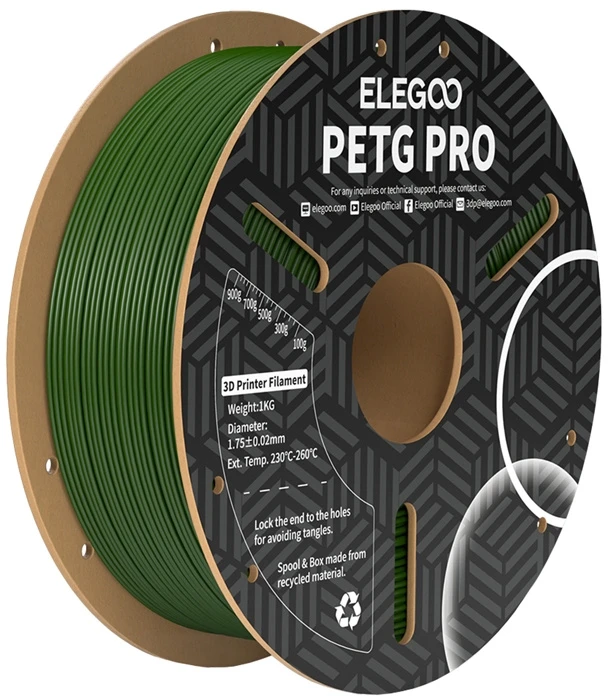 ELEGOO PETG Pro filamentas (alyvuogių žalios spalvos)