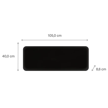 Elektrinis šildytuvas Mill Invisible Smart WiFi Panel Heater, 1300 W, Juodas, IPX4