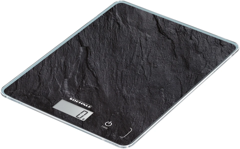 Virtuvinės svarstyklės Maisto Svarstyklės - Soehnle Page Compact 300, 5kg Talpa, 1g Tikslumas, Juoda Slate