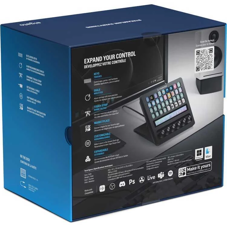 Elgato Stream Deck+ XL Multi-touch controller Juodas