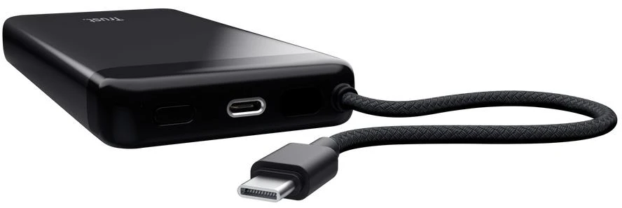 TRUST Fiera išorinė baterija, 20000 mAh, su laidu, 2x USB-C, juoda