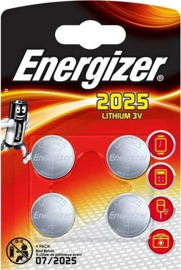 Energizer CR2025 ličio baterijos 4 vnt. pakuotė