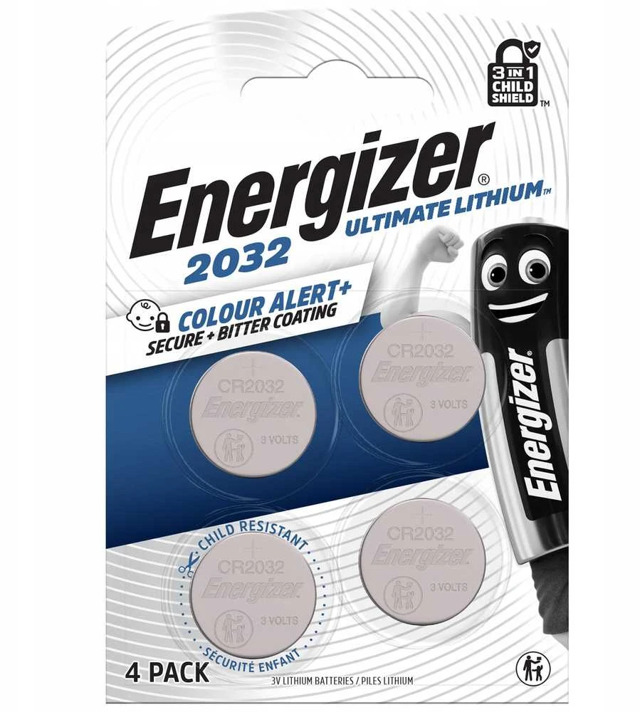 Baterija - Energizer Ultimate Lithium CR2032 3V 16g 4 Pakas