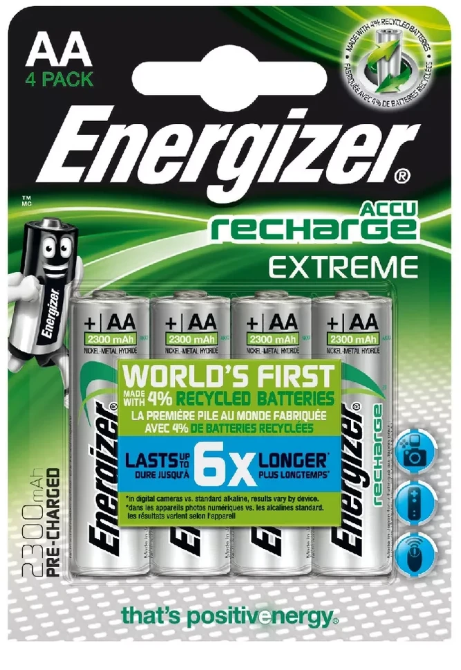 Įkraunami Elementai Energizer Extreme 2300 mAh AA HR6 1.2V 4Vnt