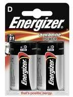 Energizer D tipo šarminės baterijos, 2 vnt.