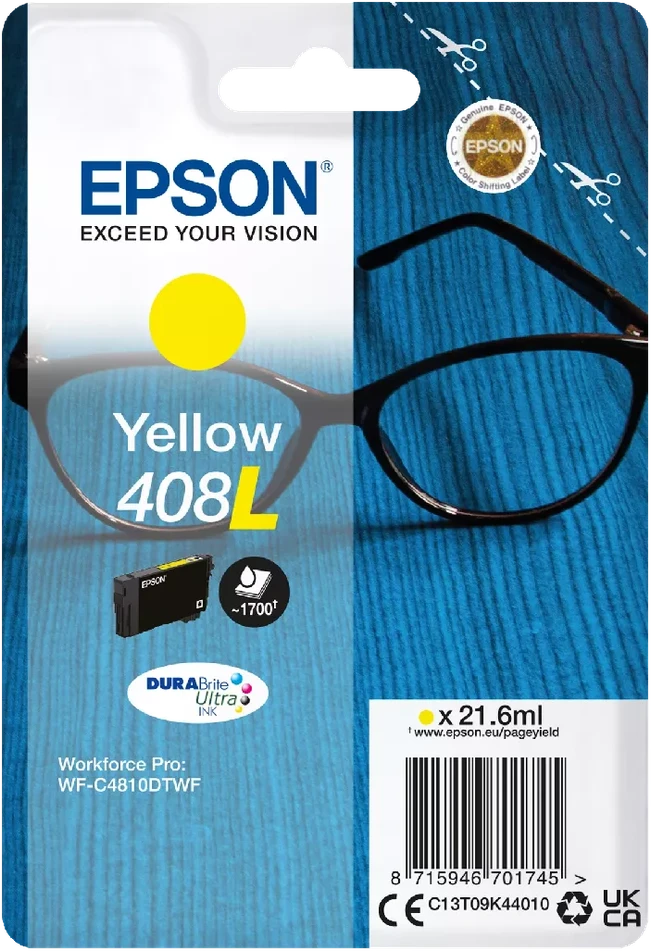 Epson DURABrite Ultra 408L | Ink cartrige | Geltona