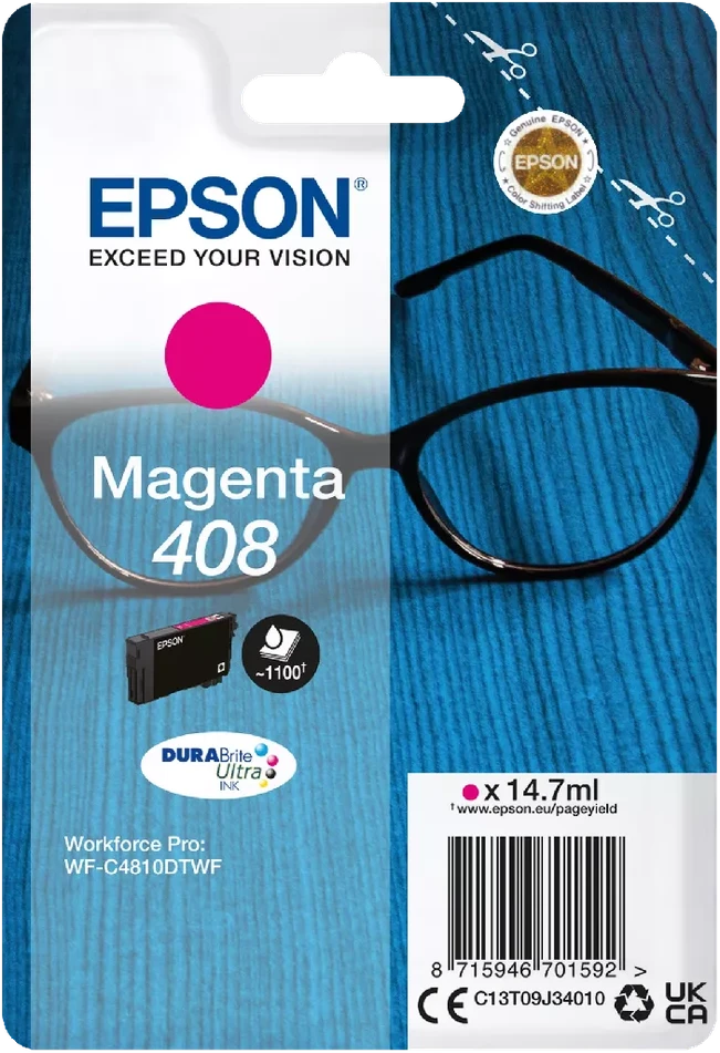 Epson DURABrite Ultra 408L | Rašalo kasetė | Magenta
