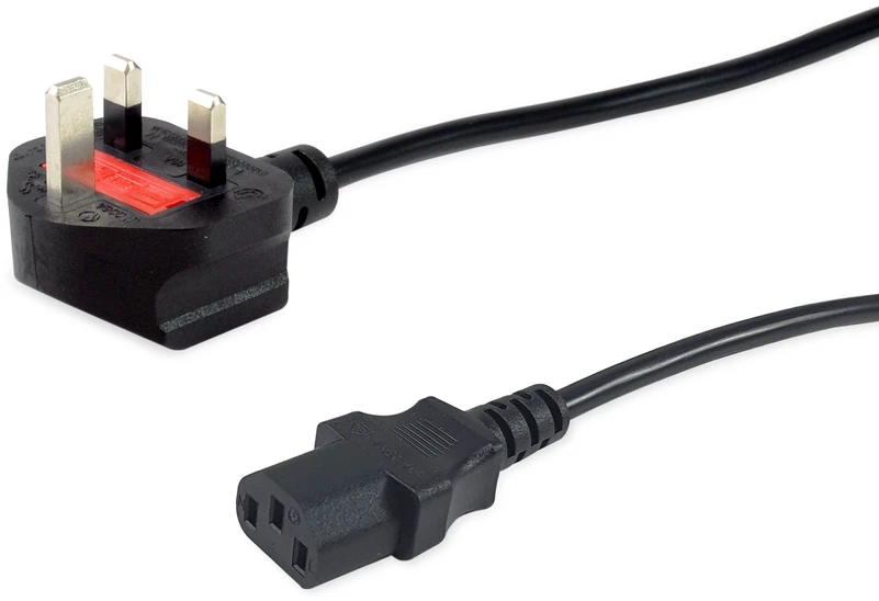 Maitinimo kabelis „Equip UK-BS1363“ ->C13 St/Bu juodas 2,00 m PVC polietileno maišelyje