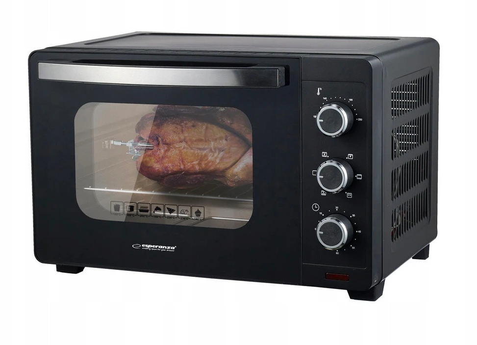 Mikrobangų krosnelė Esperanza EKO006N Mini orkaitė with convection and spit 25 l 1600W Juodas