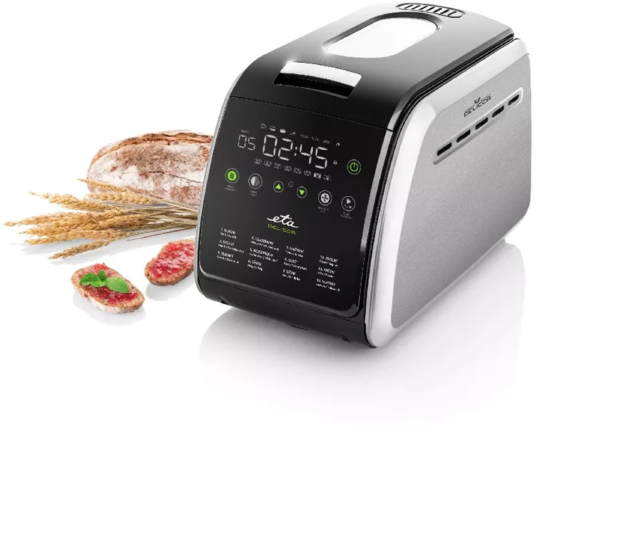 Virtuvinės svarstyklės ETA | Bread maker | Delicca II ETA714990030 | Power 850 W | Number of programs 12 | Ekranas Yes | Juodas/Nerūdijantis plienas