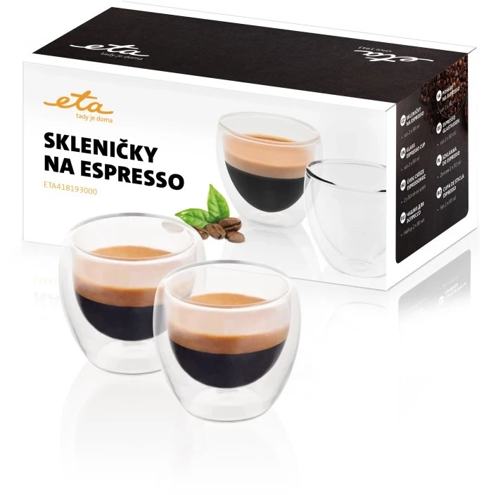ETA | Espreso puodeliai | ETA418193000 | Espreso kavai | 2 vnt. | Atsparus indaplovei | Stiklas