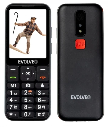 Mobilusis telefonas Evolveo EasyPhone LT mobilusis telefonas senjorams su pakroveju juoda