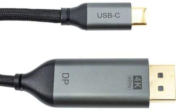 Extra Digital USB-C – DisplayPort kabelis, 4K, Ultra HD, 1,8 m, 1.2 versija