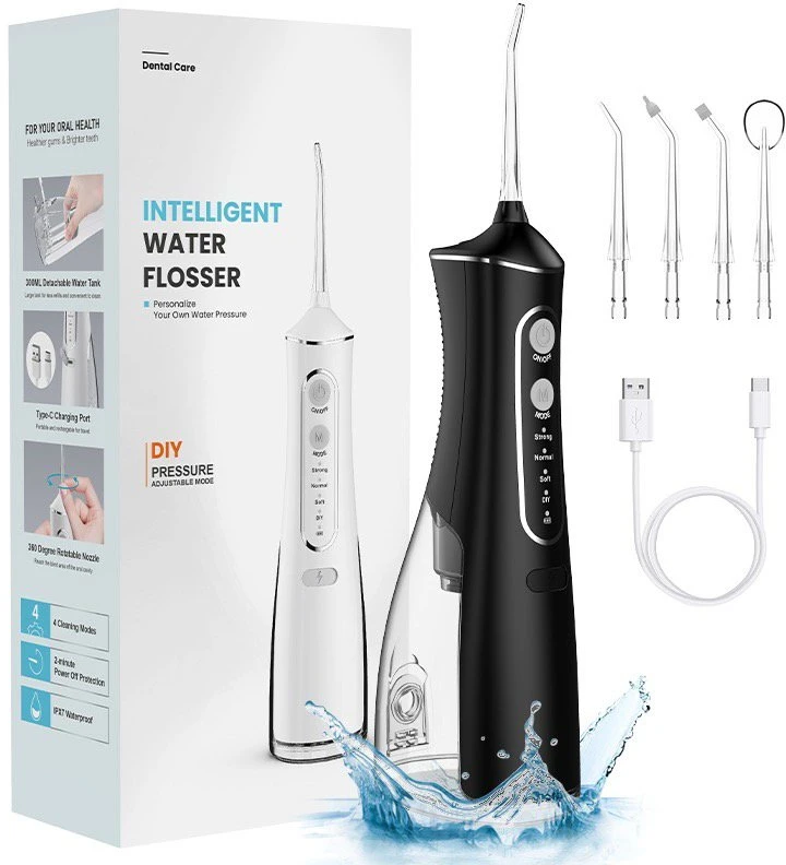 Extralink Beauty Intelligent Vanduo Flosser L8 Juodas | Irygator | 2000mAh, IPX7