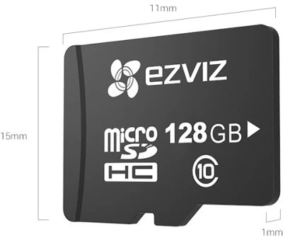 Atminties kortelė telefonui Ezviz 128GB UHS-I 10 klasės išmanioji MicroSD kortelė, puiki Full HD vaizdo įrašams r90mbps/w50Mbps