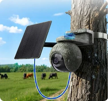 Akumuliatorinė valdoma lauko kamera EZVIZ CS-EB8/SP Ranger, su saulės panele