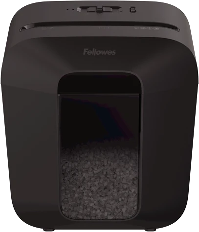 Fellowes Powershred | LX25M | Juodas | 11,5 l | Kreditinių kortelių smulkinimas | Popieriaus apdorojimo standartas/išvestis 6 lapai per eigą | Mini-Cut smulkintuvas | Garantija 24 mėn.