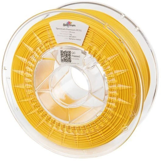 Spektro grupė SPECTRUMG 5903175657572 Filamentas SPECTRUM / PETG / BAHAMA Geltonas / 1,75 mm / 1kg