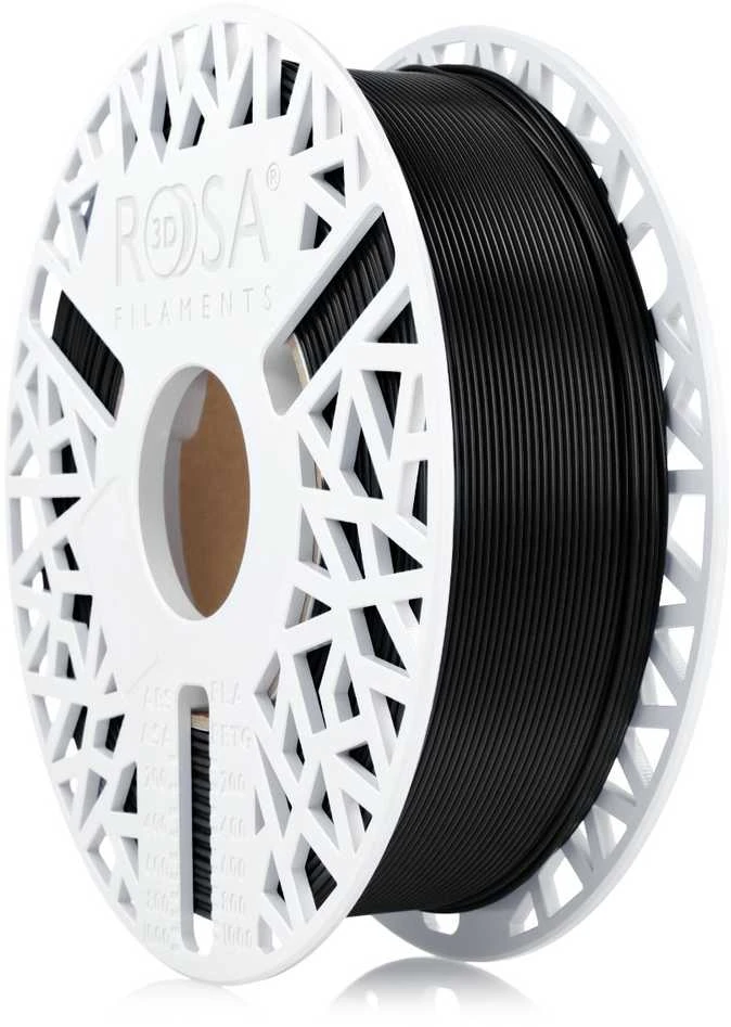 3D plastikas PLA 1.75mm 1kg Rosa3D - Juodas