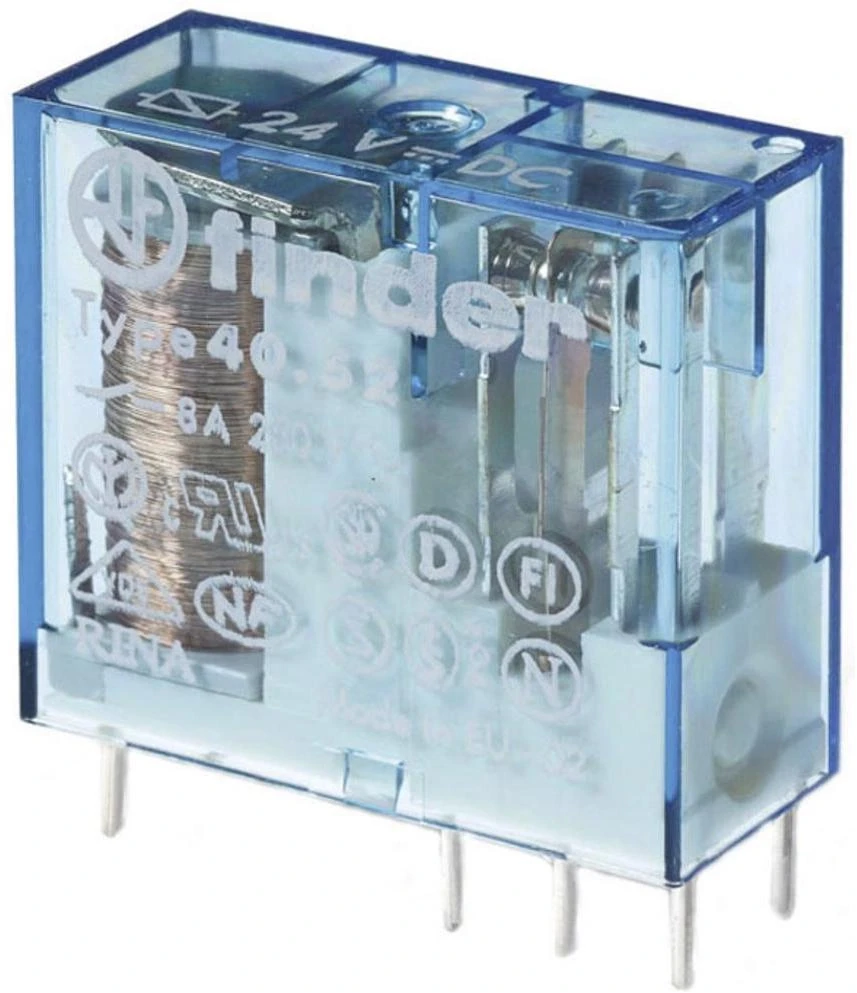 „Finder“ miniatiūrinė relė 2P 8A 12 V DC (40.52.9.012.0000)