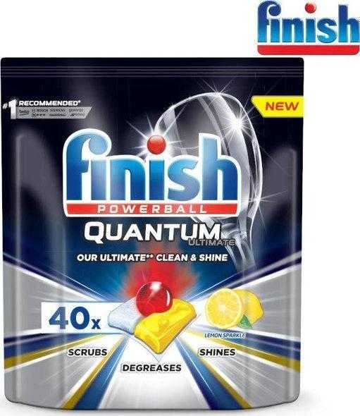 Indaplovių kapsulės Finish Quantum Ultimate Lemon, 40 vnt.
