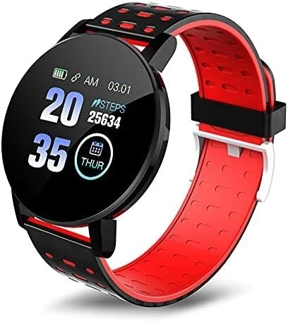 Smartband iWear Fitnesa priedai Smart Band 119s Plus Fitness Tracker Heart Rate & Sleep Monitorius Juodas Raudona IWEAR-19S-BLRED
