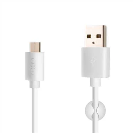 Fixed Ištaisyta | Duomenų ir įkrovimo kabelis su USB/USB-C jungtimis | Baltas